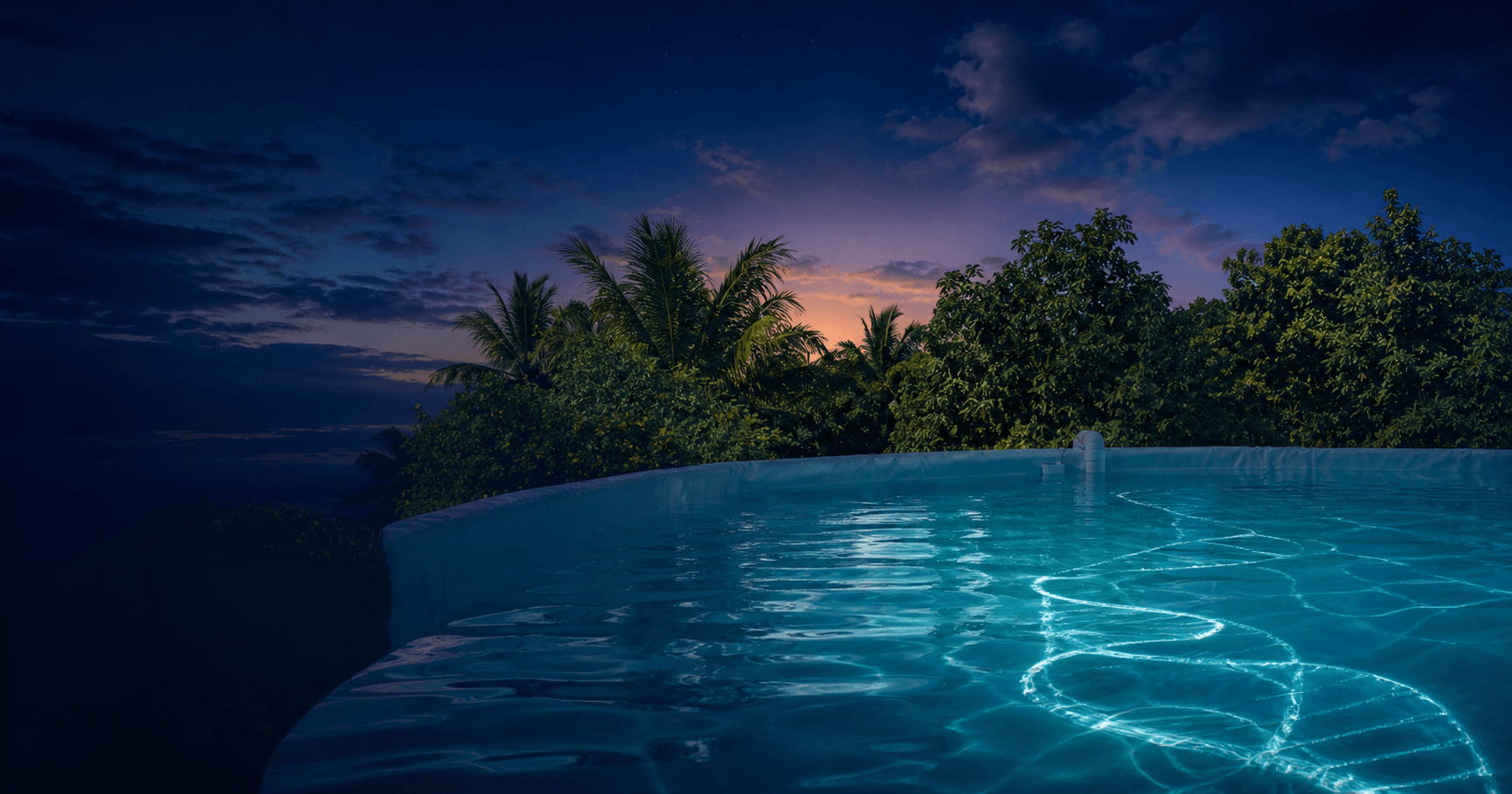 Private tropical pool available for rental